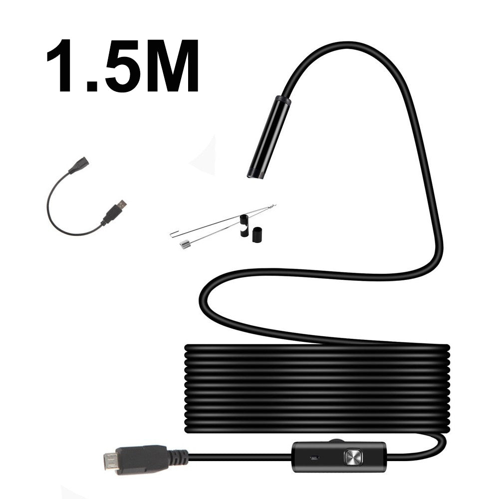 Wireless Waterproof USB Port 8mm Visual Lens Mini Camera Wifi Portable Inspection Cam for Android Phone - 1.5m