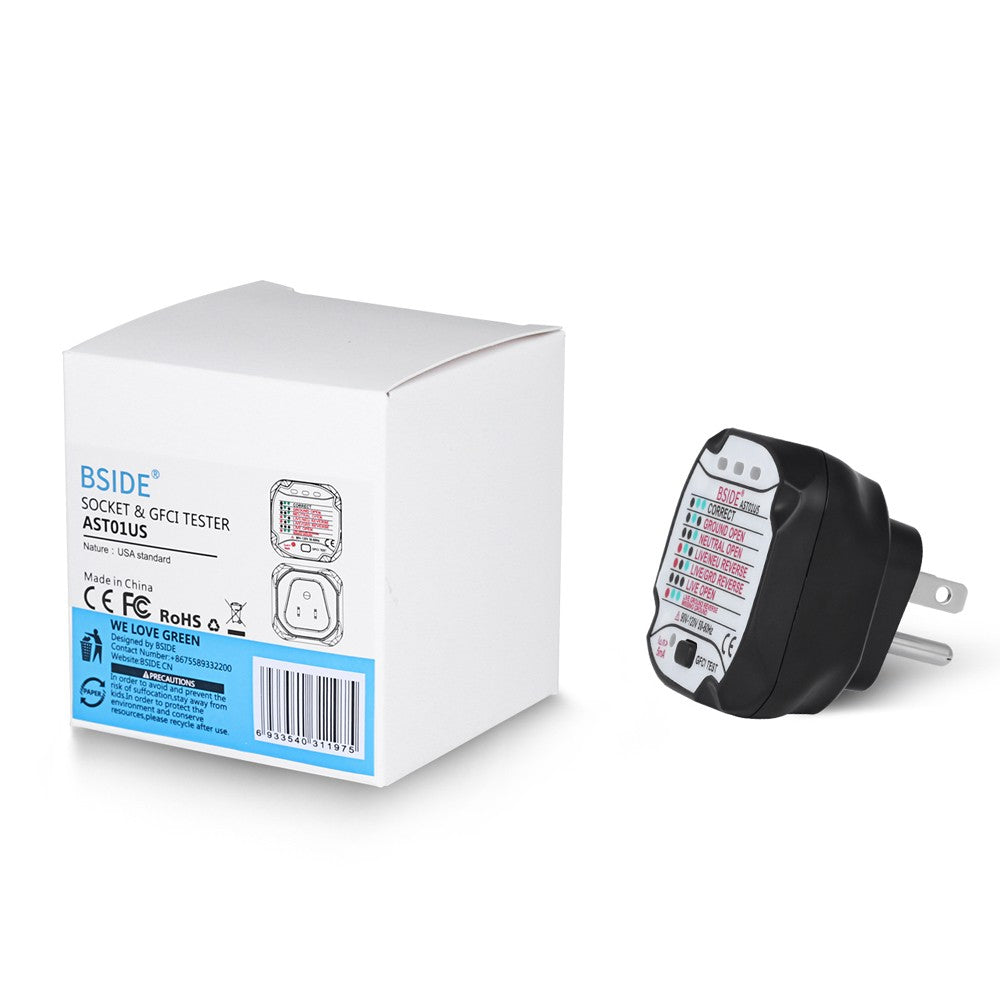 Socket Tester Circuit Polarity Voltage Automatic Detector Wall Plug Instrumentation Tools - US Plug