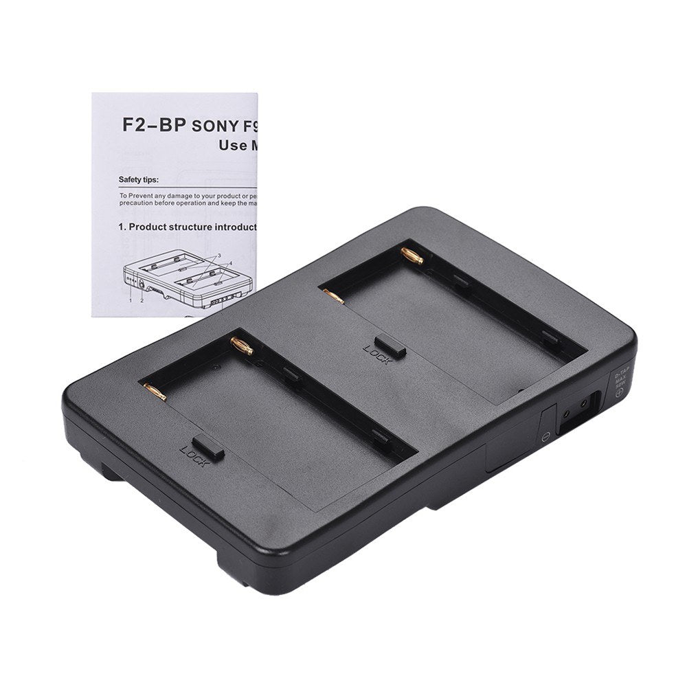 Uniqkart for Canon 5D2 5D3 DSLR Camera LED Light Monitor F2-BP NP-F Battery to V-Mount Battery Converter Adapter