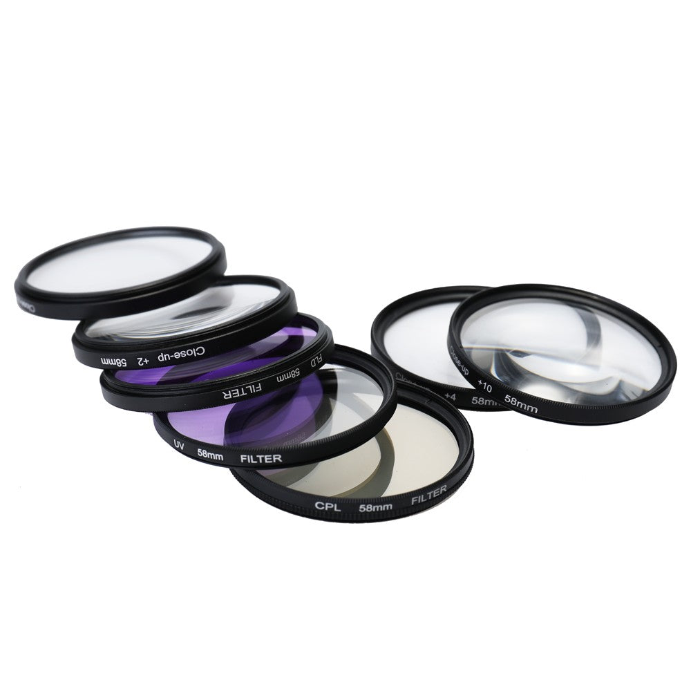 52mm UV CPL FLD Lens Filters Kit and Close-Up Macro Accessory Set Photography Accessories