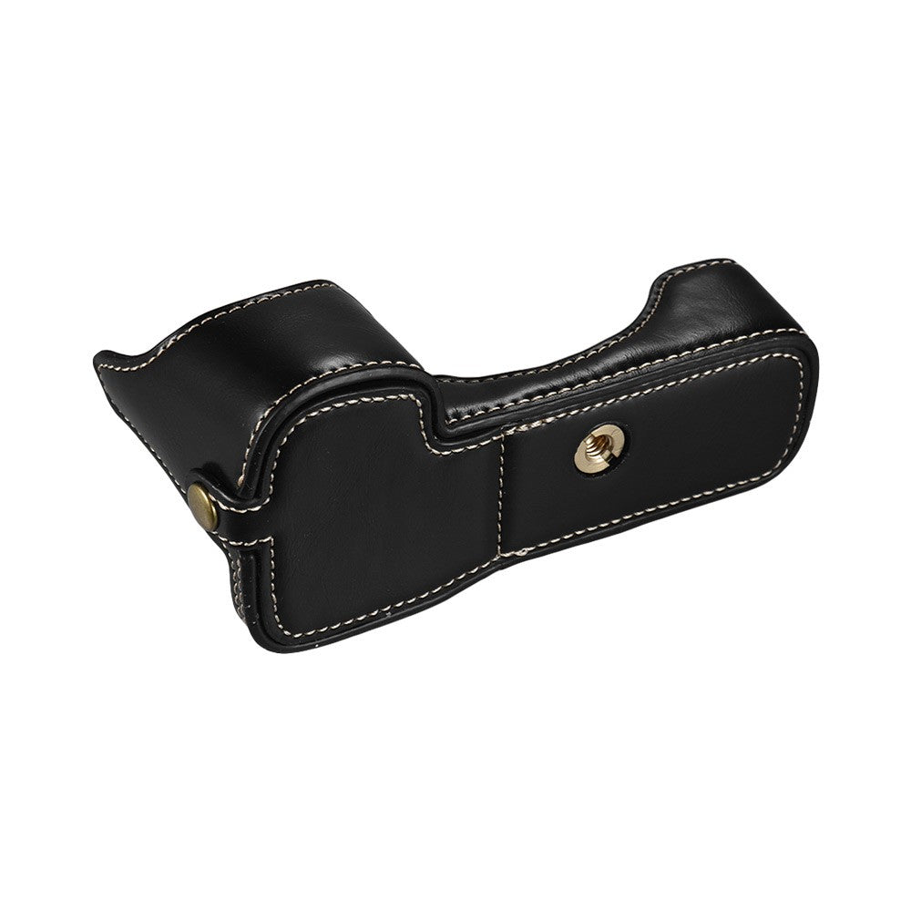 Half Camera Case Bag Bottom Opening Camera Bag Case for Sony ILCE9 A9 A7III A7RIII - Black