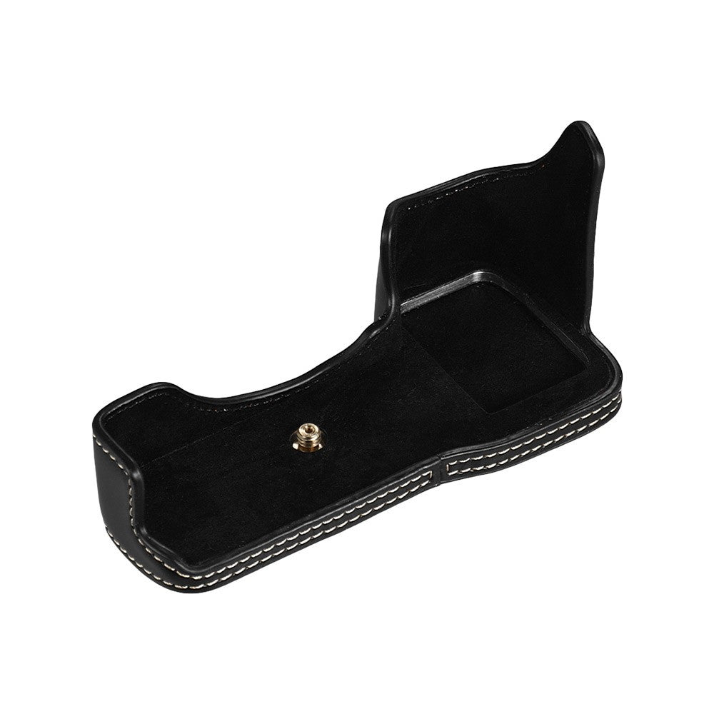 Half Camera Case Bag Bottom Opening Camera Bag Case for Sony ILCE9 A9 A7III A7RIII - Black