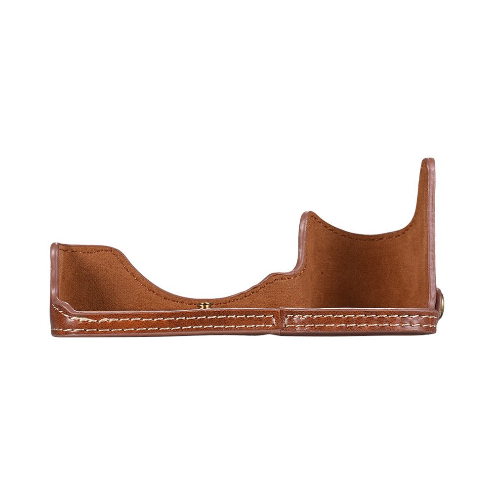 Half Camera Case Bag Bottom Opening Camera Bag Case for Sony ILCE9 A9 A7III A7RIII - Brown