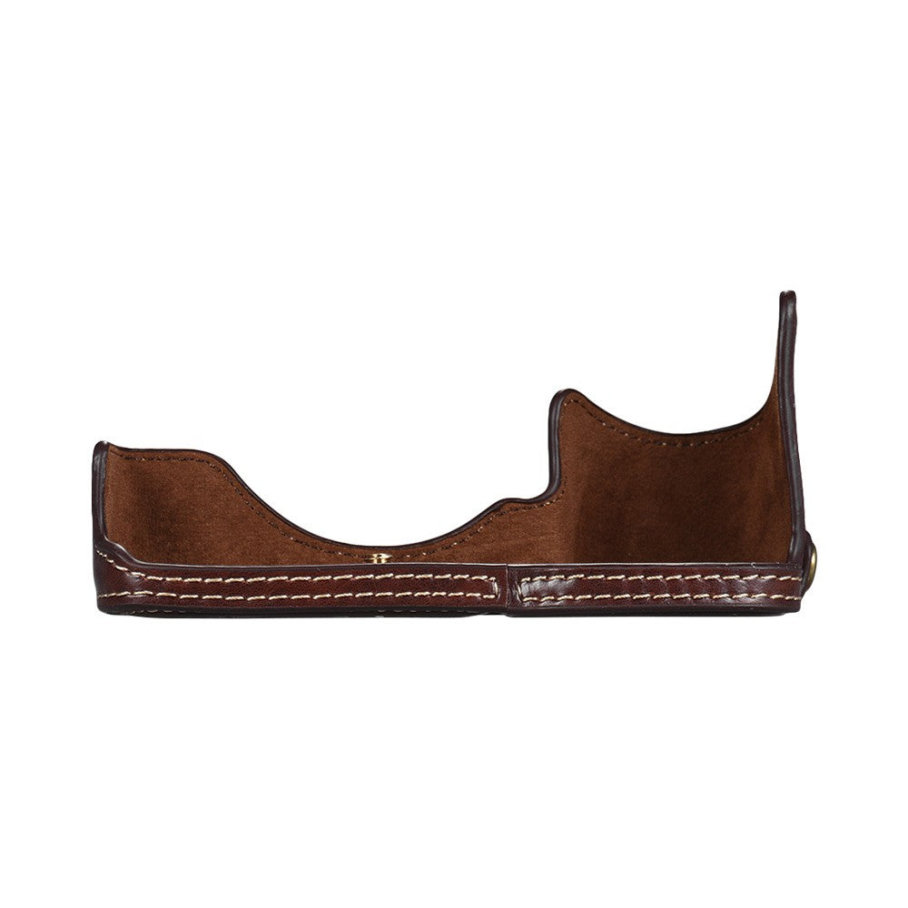 Half Camera Case Bag Bottom Opening Camera Bag Case for Sony ILCE9 A9 A7III A7RIII - Coffee