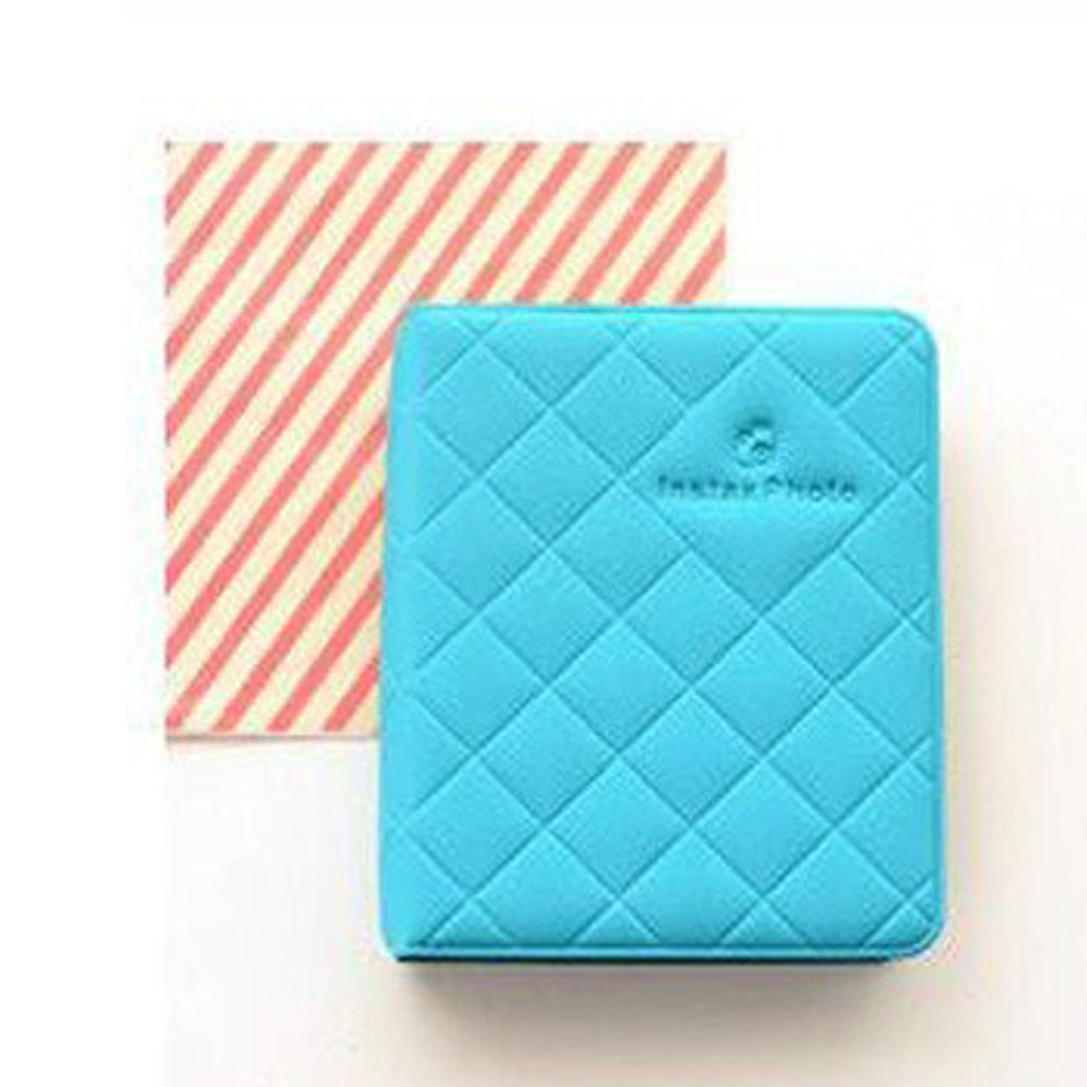 Standard 3in Centerfold Photo Album Card Bag PU 36 Pockets Albums Photos Storage Case Macaron Memory Souvenir - Dark Green