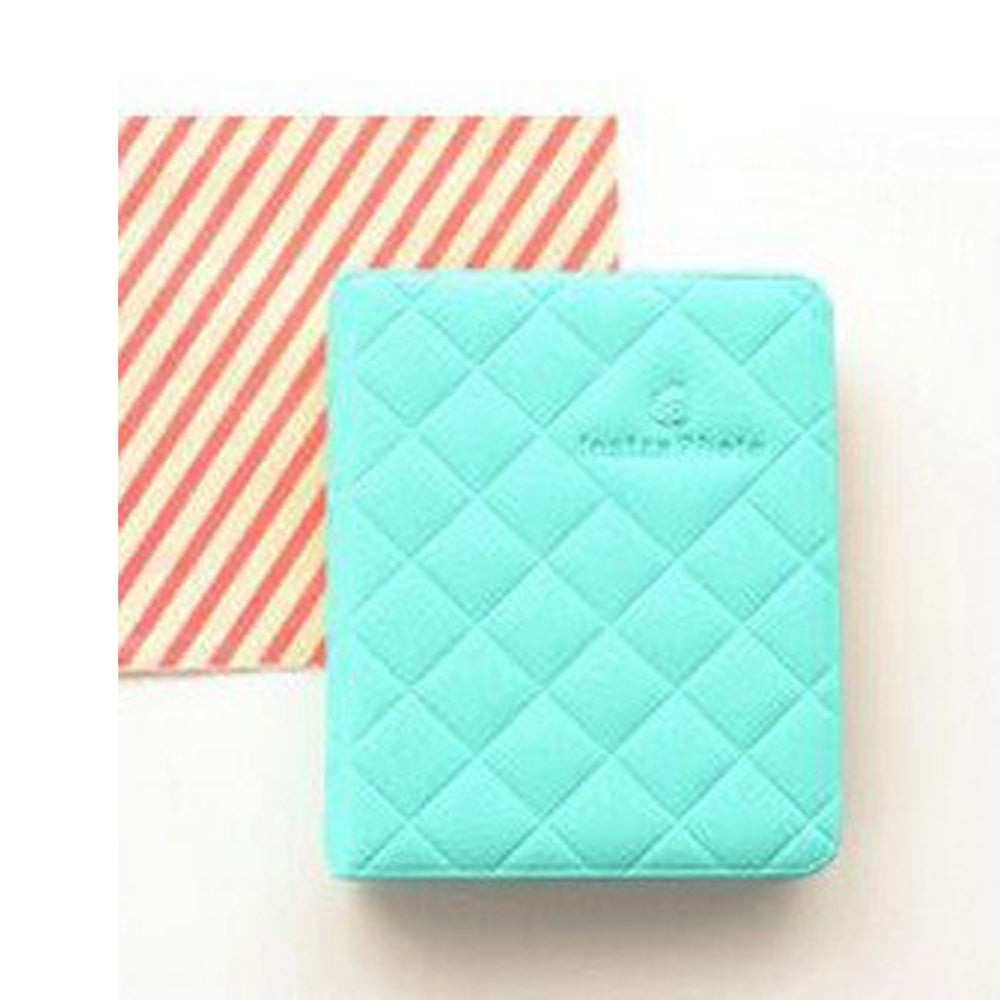 Standard 3in Centerfold Photo Album Card Bag PU 36 Pockets Albums Photos Storage Case Macaron Memory Souvenir - Light Green