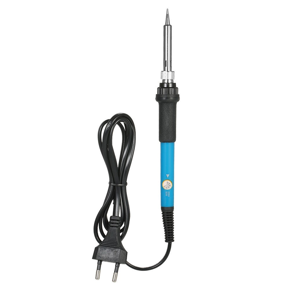 60W Electric Adjustable Temperature Welding Soldering Iron + 5 Replacement Soldering Tips Set - 110V