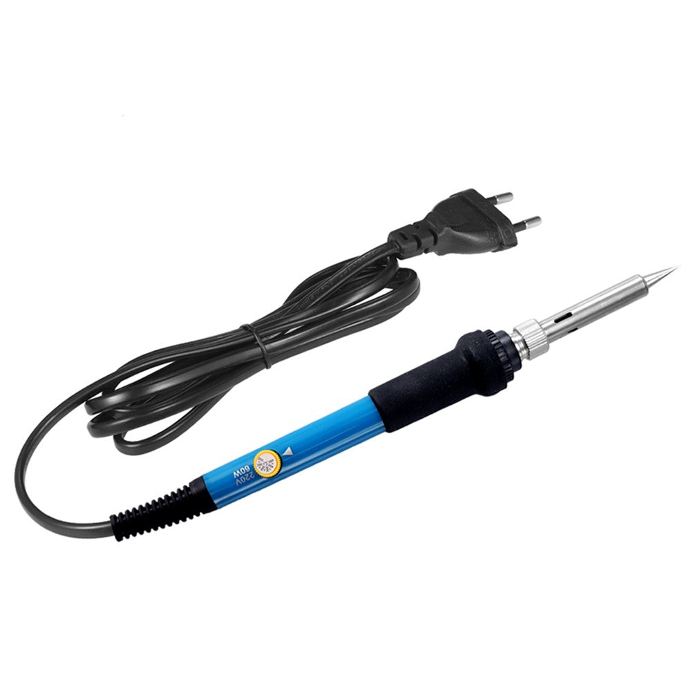 60W Electric Adjustable Temperature Welding Soldering Iron + 5 Replacement Soldering Tips Set - 110V