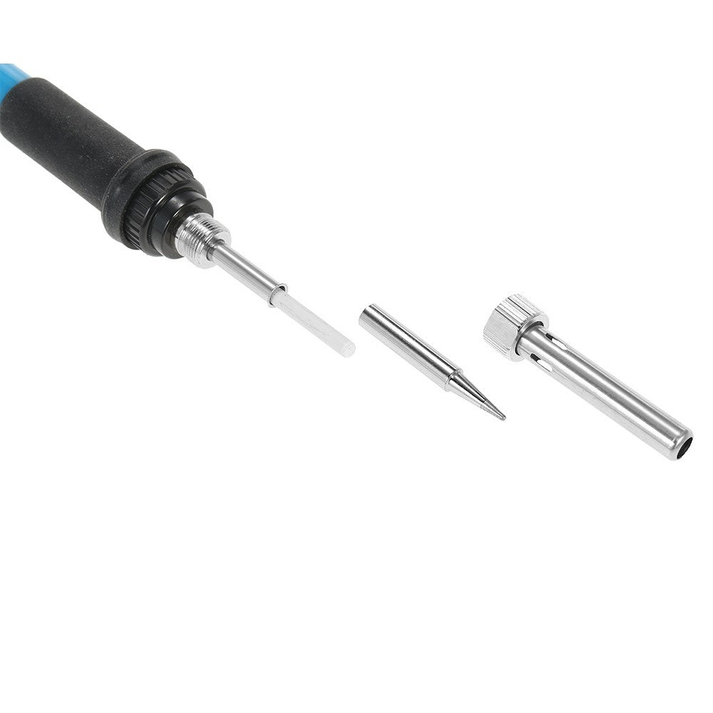 28PCS 60W Electric Adjustable Temperature Welding Soldering Iron Kit Carving Pyrography Tool Soldering Pen Set - EU Plug