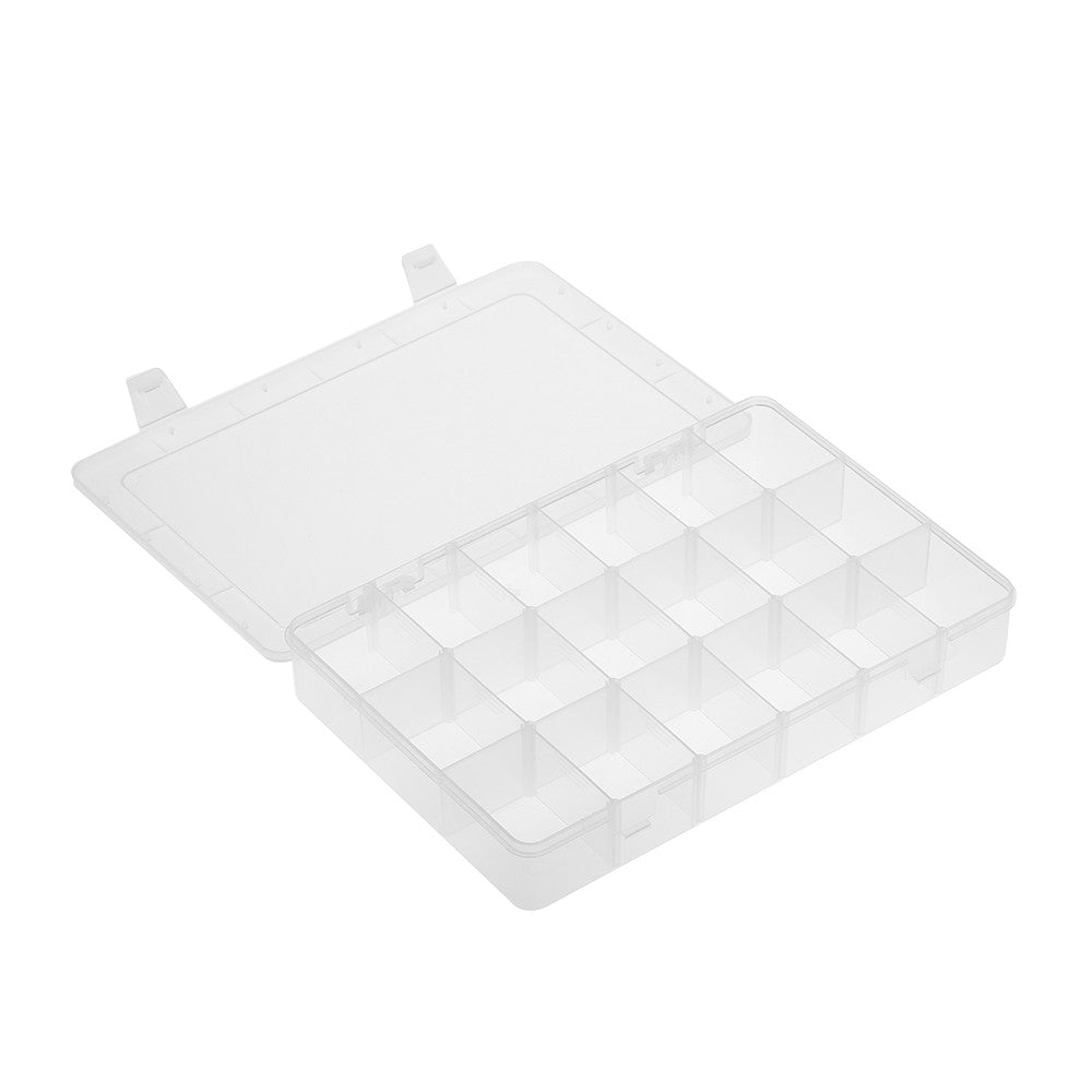 Adjustable Transparent Plastic Dividers 18 Compartment Slot Storage Box Organizer for Small Tools