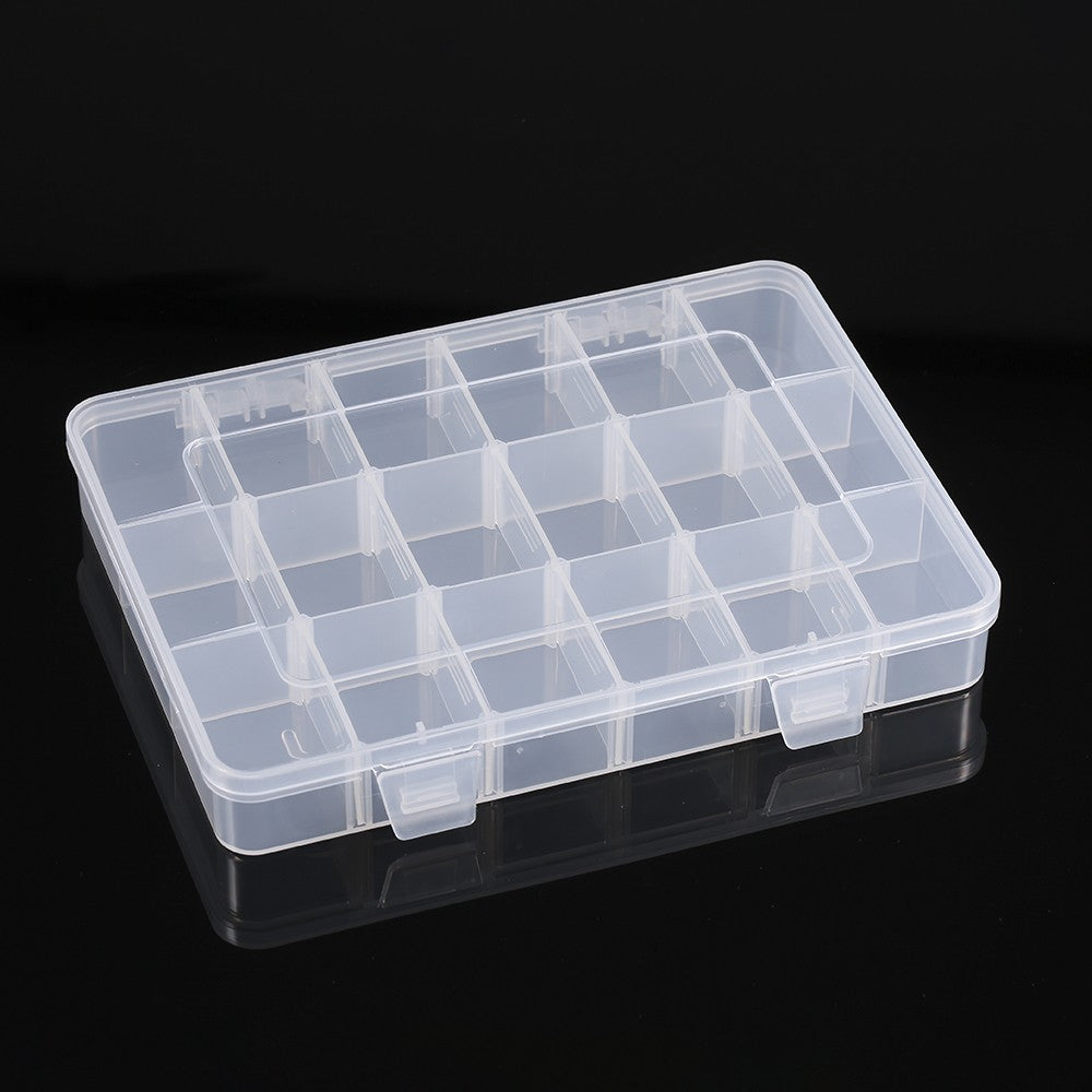 Adjustable Plastic Transparent 18 Grids Storage Containers for Bathroom Accessories Small Tools