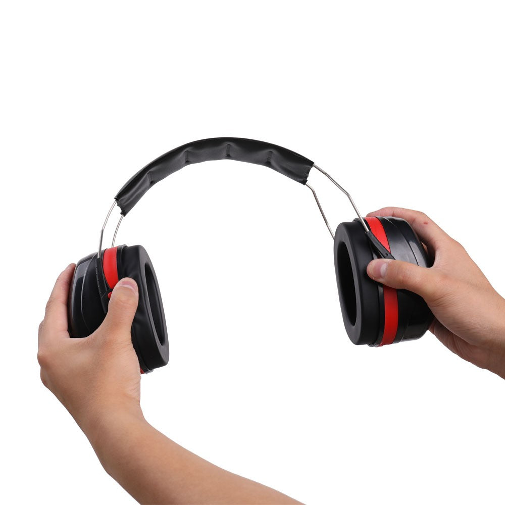 Ear Phone Over-the-head Headset Ear Protector Anti-noise Hearing Ears Protection Noise Reduction with Leather Headband