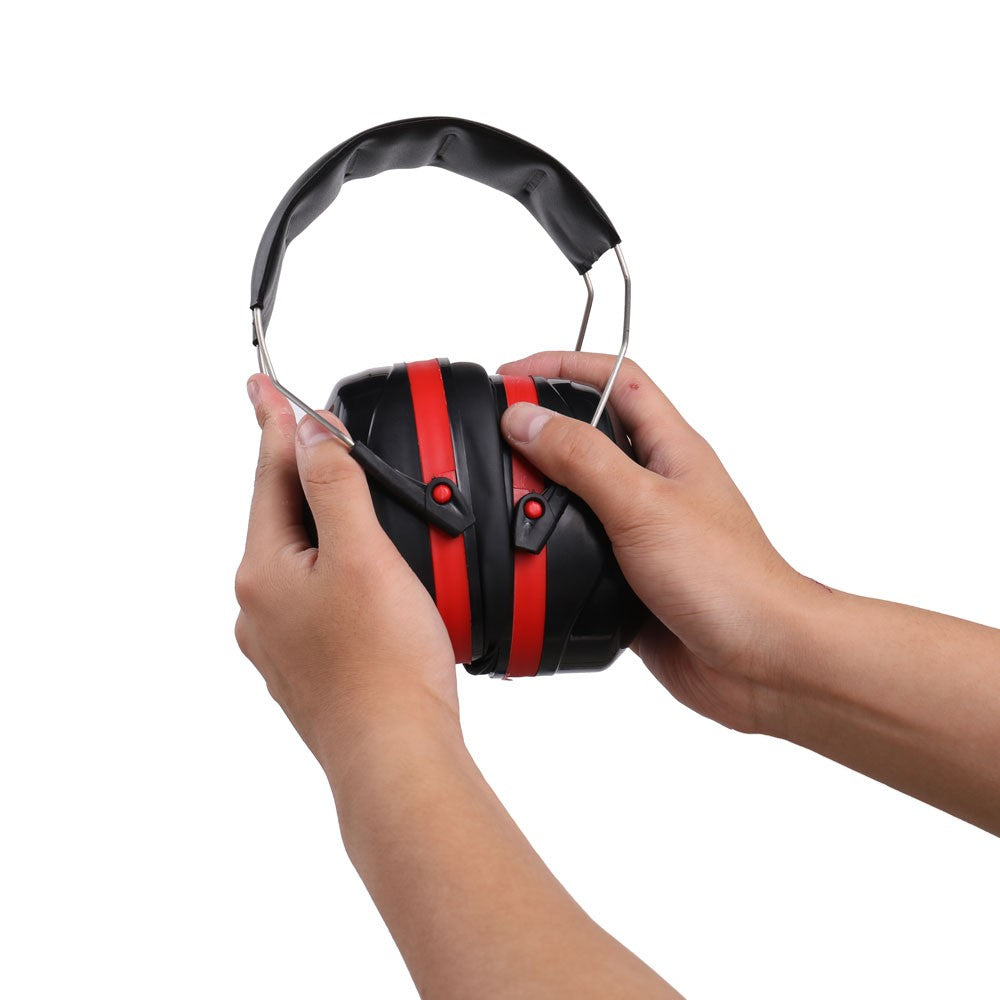 Ear Phone Over-the-head Headset Ear Protector Anti-noise Hearing Ears Protection Noise Reduction with Leather Headband