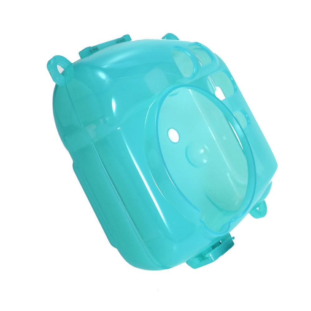 Lovely Fluorescent Camera Silicone Case with Strap for Fujifilm Instax Mini 8 - Light Green