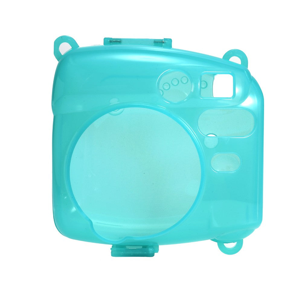 Lovely Fluorescent Camera Silicone Case with Strap for Fujifilm Instax Mini 8 - Light Green