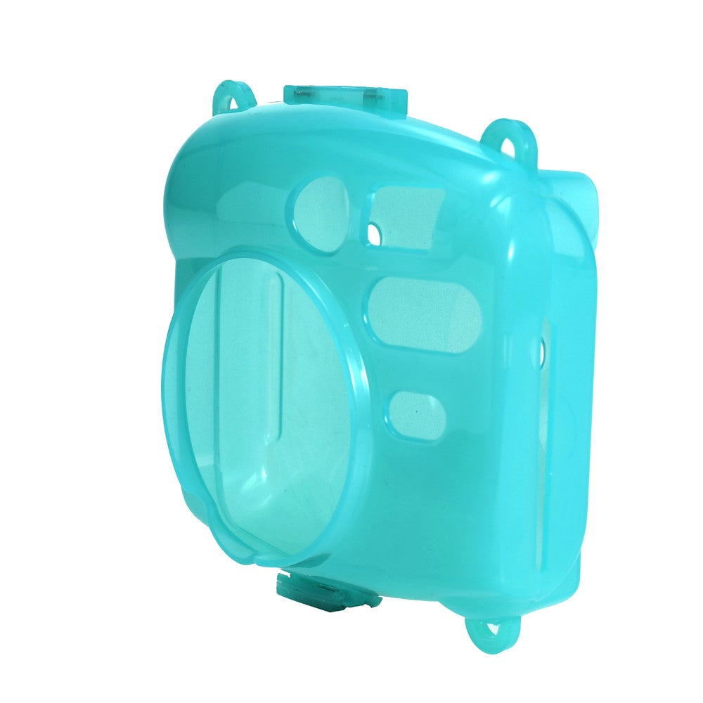 Lovely Fluorescent Camera Silicone Case with Strap for Fujifilm Instax Mini 8 - Light Green