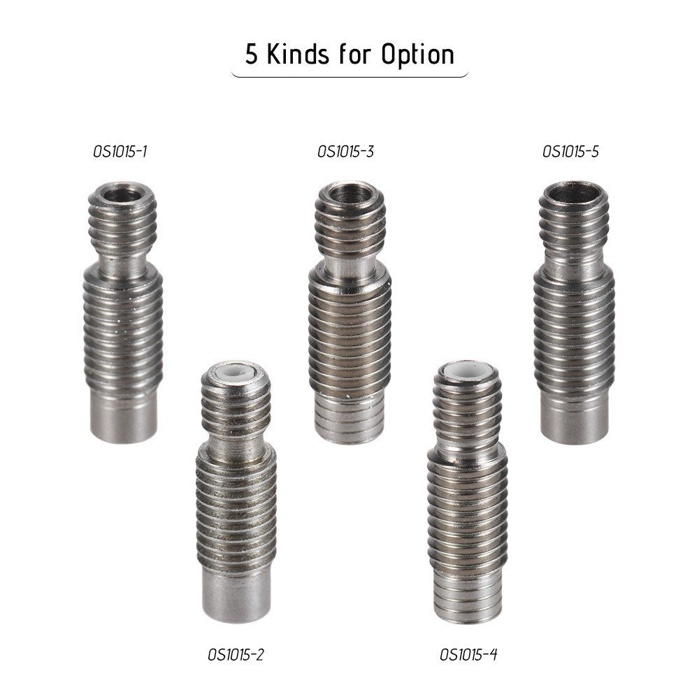 Stainless Steel Nozzle Throat Tube for E3D V6 Hot End 1.75mm Extruder Makerbot Reprap 3D Printers Accessories - Type 5