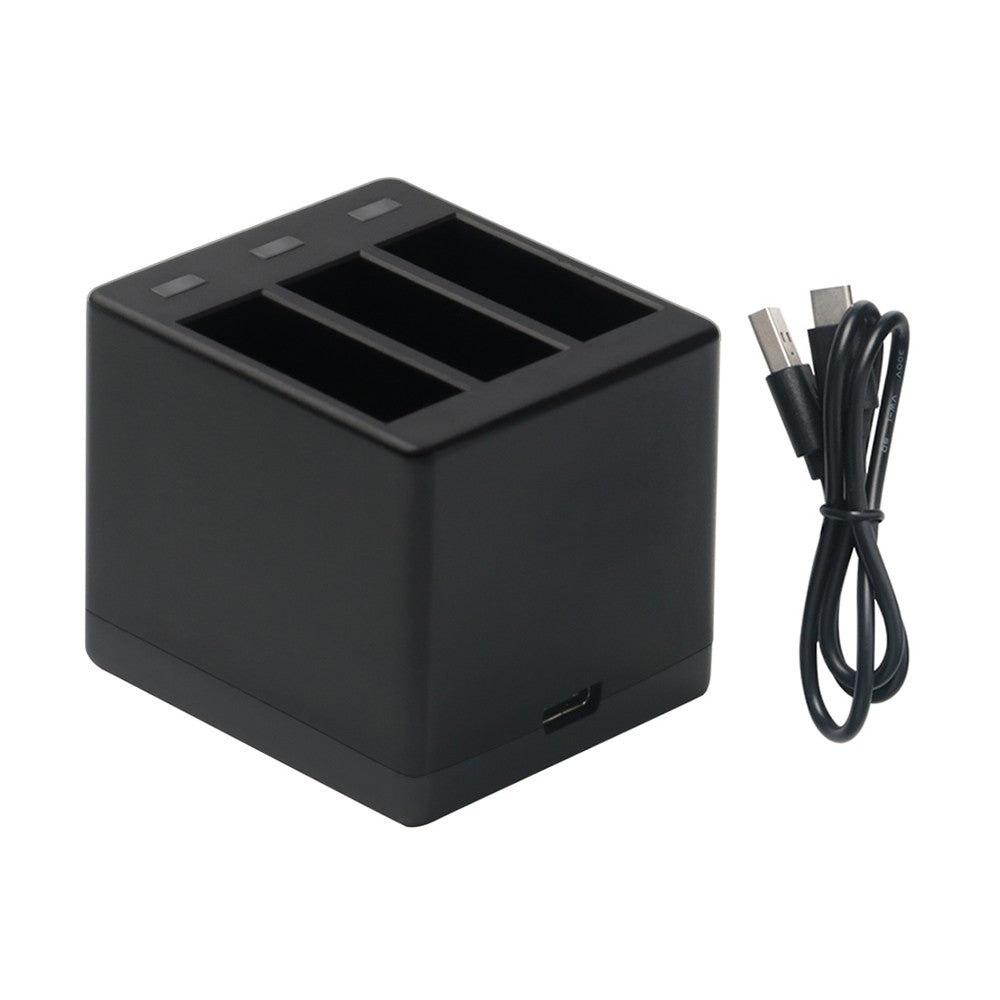 3-Channel Action Camera Battery Charger - Black