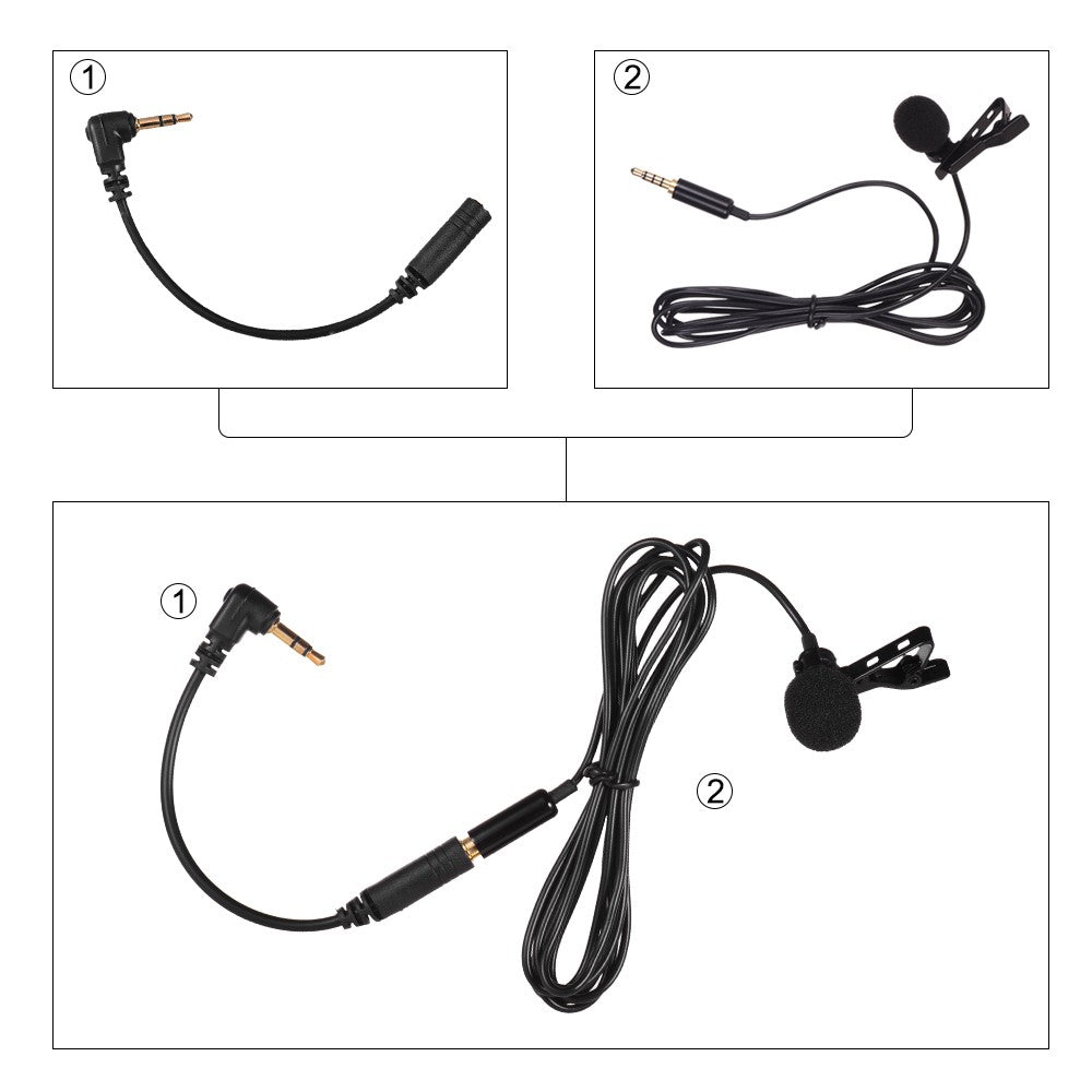 Clip-on Microphone Lavalier Lapel Omnidirectional Micro Phone