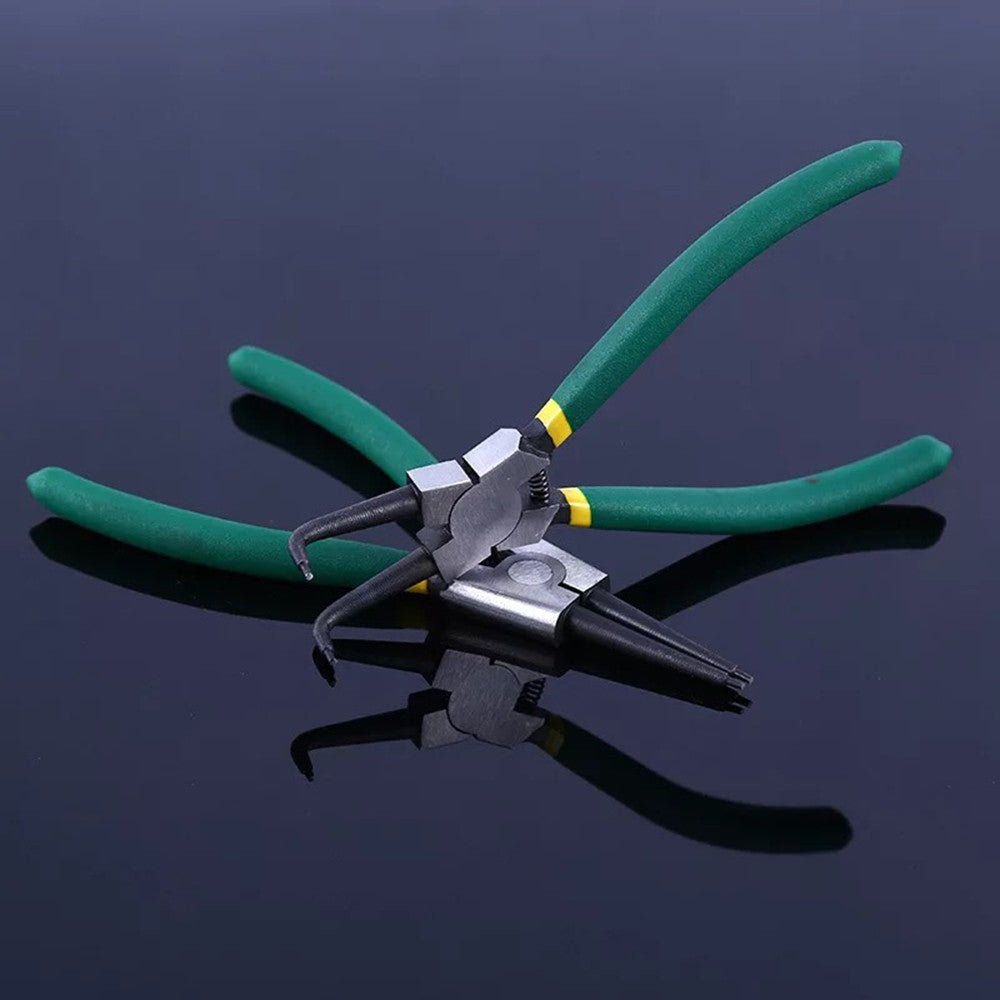 7 inch Circlip Plier Snap Ring Plier Internal External Bent Nose Handle Stick - Straight Tip