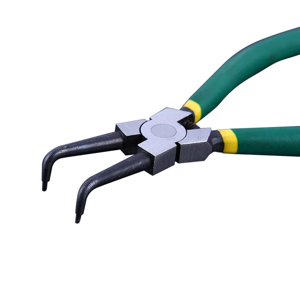 7 inch Circlip Plier Snap Ring Plier Internal External Bent Nose Handle Stick - Curved Tip