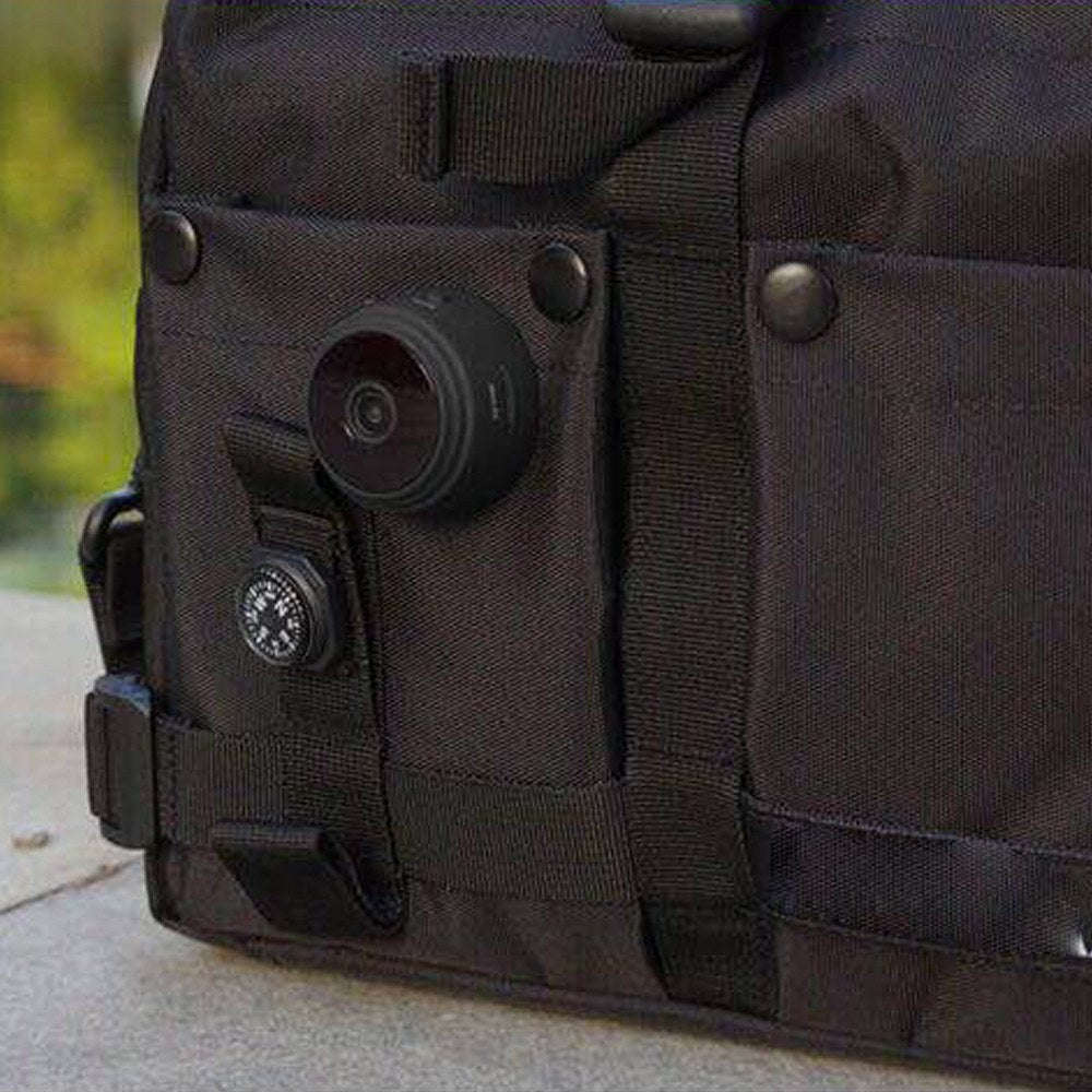 Mini WiFi Camera Portable Metal Case Cameras - Black/EU Plug