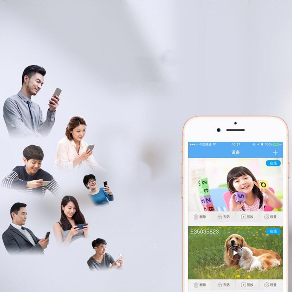 Mini WiFi Camera Portable Metal Case Cameras - Black/US Plug