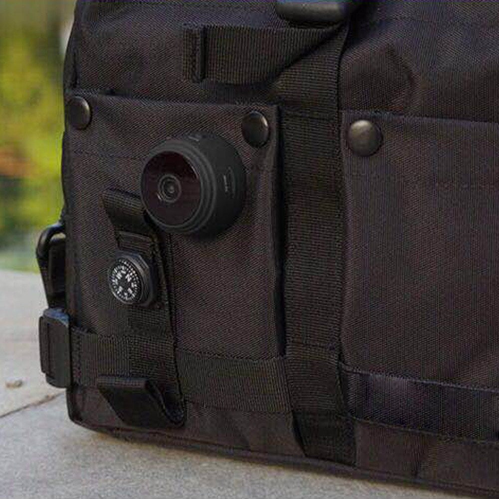 Mini WiFi Camera Portable Metal Case Cameras - White/US Plug