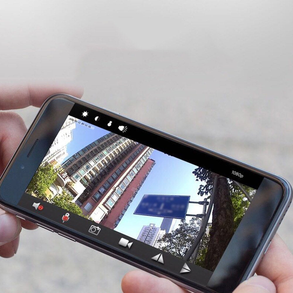 Mini WiFi Camera Portable Metal Case Cameras - White/EU Plug