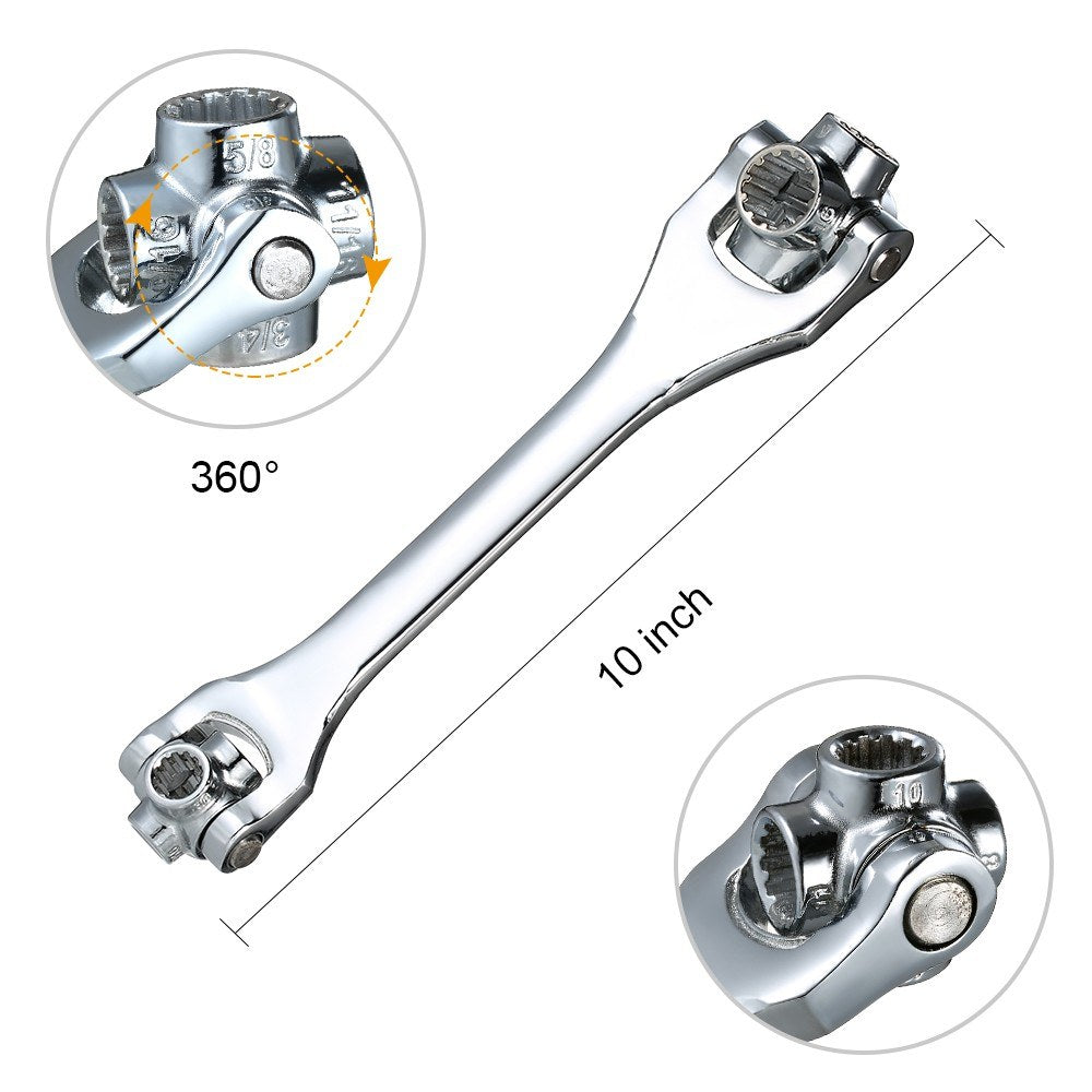 Multi-Function 52-in-1 Socket Wrench Spanner with 360-Degree Quick Rotating Head