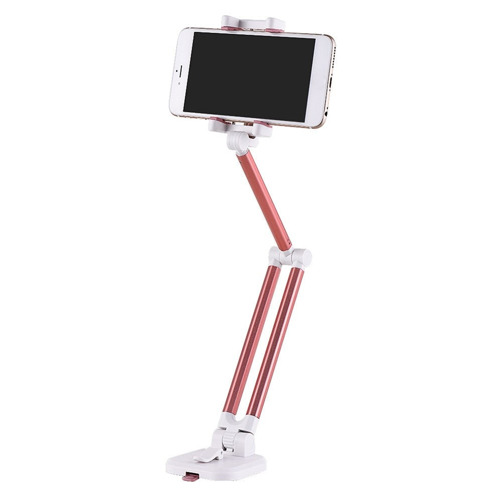 Universal Smartphone Desktop Stand Car Phone Mount Holder - Rose Gold