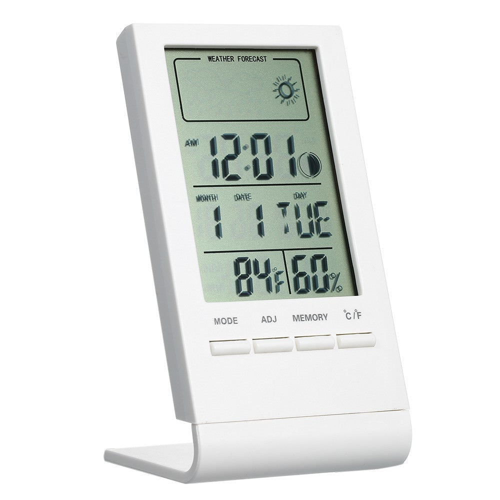 Mini Digital Thermometer Indoor Hygrometer - White