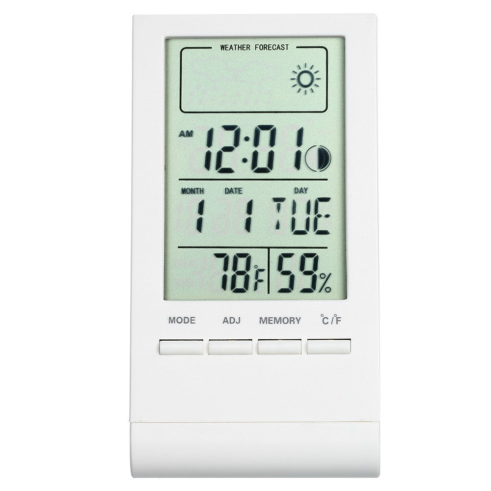 Mini Digital Thermometer Indoor Hygrometer - White