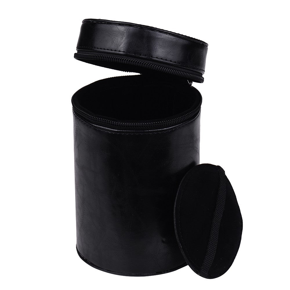 Inner Size 140*85mm For Canon Nikon Sony Fuji Pentax Panasonic DSLR Camera Lens Medium PU Leather Pouch Protective Lens Case Bag Cover - Black