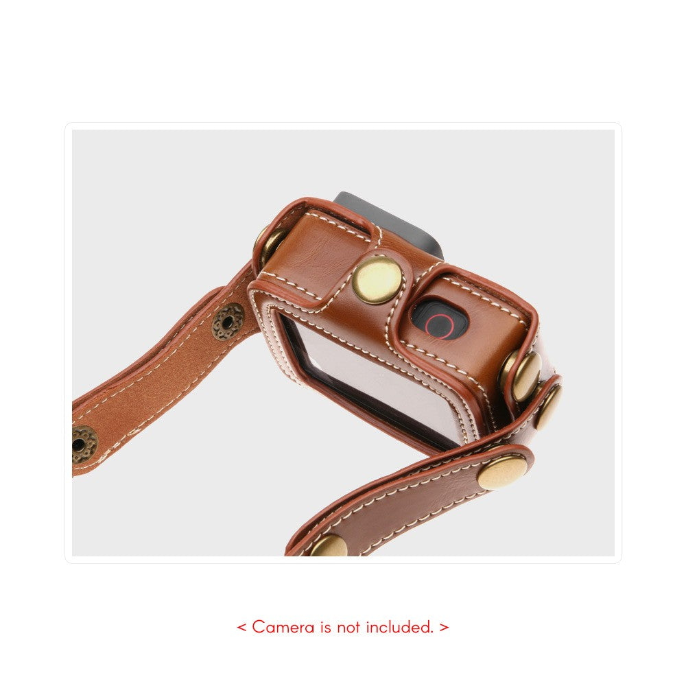 Uniqkart for GoPro Hero 6/5 Action Camera PU Leather Shell Cover Bag Case - Brown