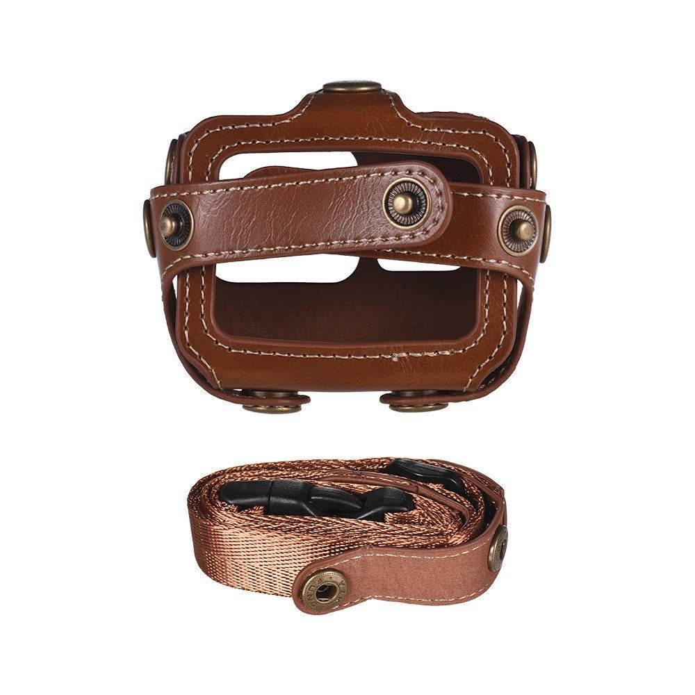 Uniqkart for GoPro Hero 6/5 Action Camera PU Leather Shell Cover Bag Case - Brown