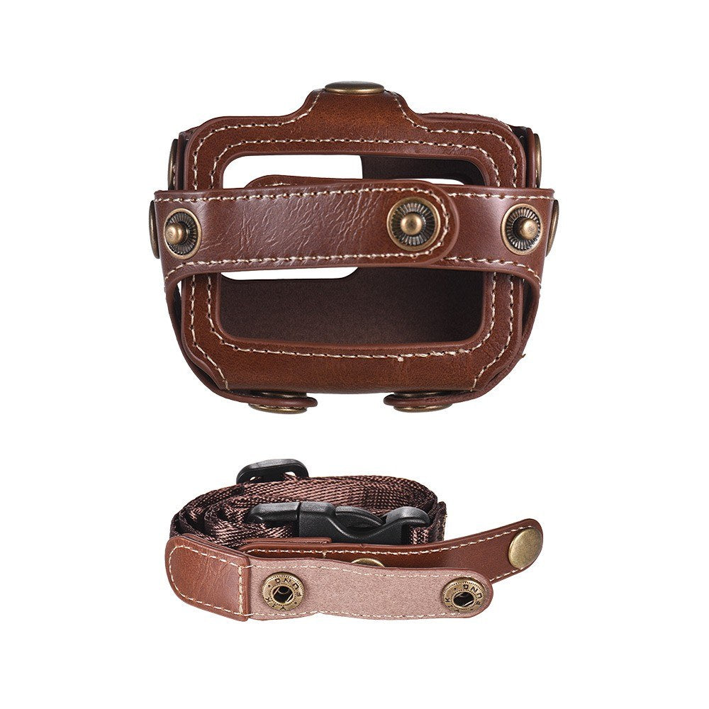 Uniqkart for GoPro Hero 6/5 Action Camera PU Leather Shell Cover Bag Case - Coffee