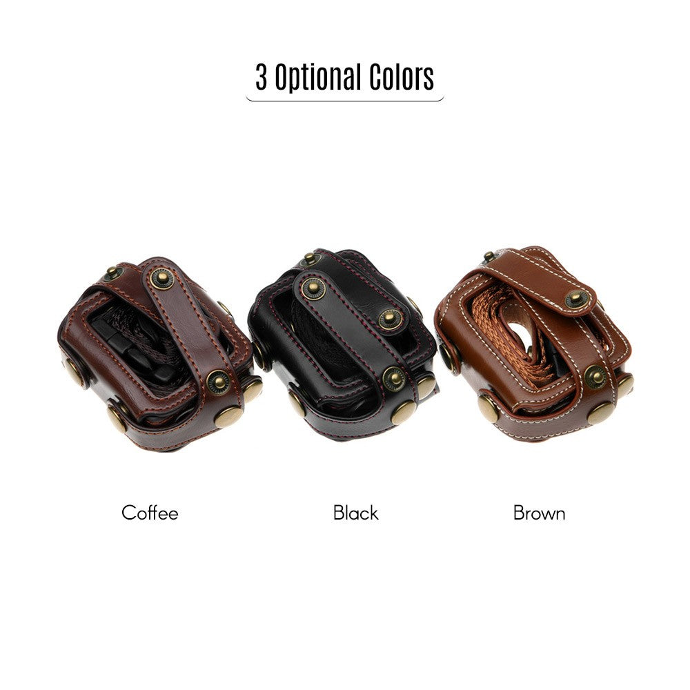 Uniqkart for GoPro Hero 6/5 Action Camera PU Leather Shell Cover Bag Case - Coffee