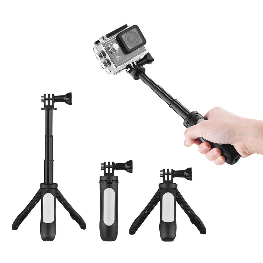 Uniqkart for GoPro Hero Sports Action Camera Tripod Stand Hand Grip Mini Extension Selfie Stick - White