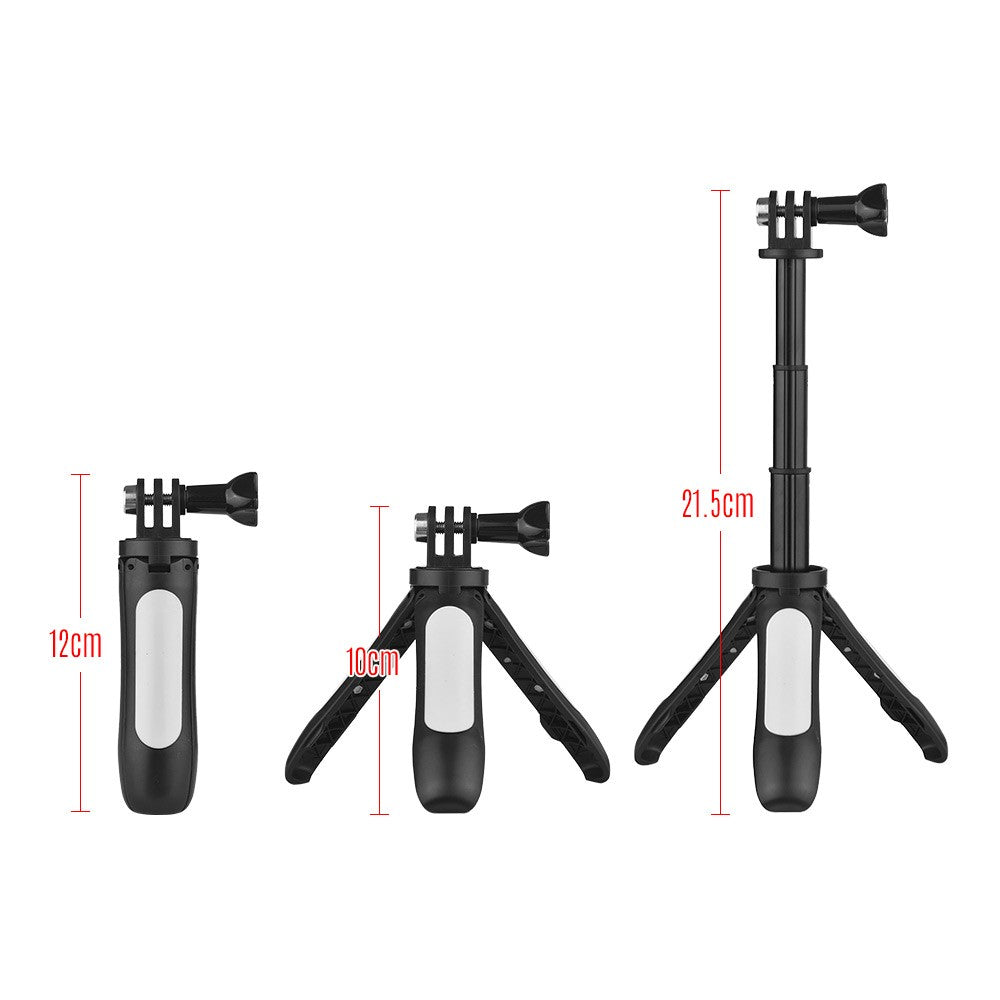 Uniqkart for GoPro Hero Sports Action Camera Tripod Stand Hand Grip Mini Extension Selfie Stick - White