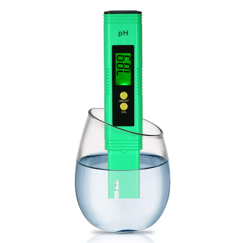 Portable Auto Water Quality Tester Digital LCD pH Meter pH Test Pen - Green