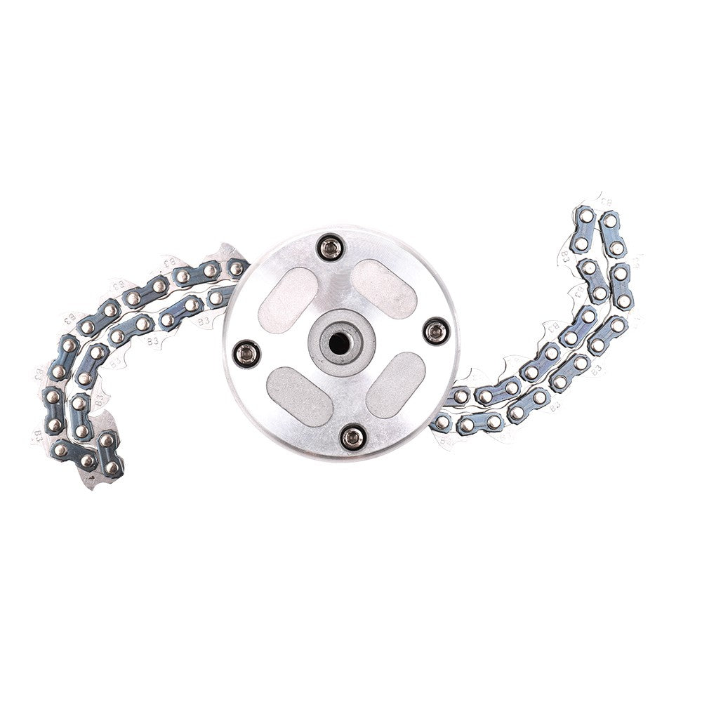 Chain Trimmer Head for Grass Cutter Lawn Mower Garden Tool Accessory - Black