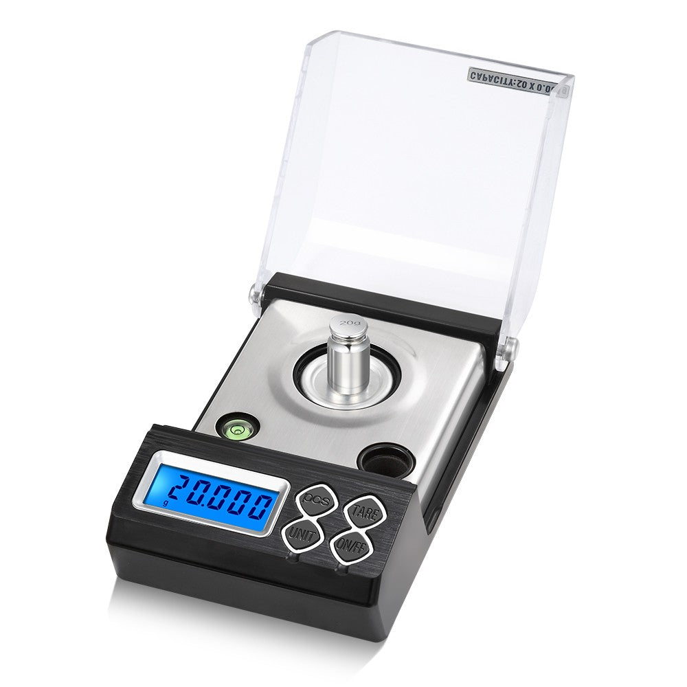 High Precision Digital Milligram Scale Electronic Balance Powder Scale Gold Jewelry Carat Scale - 20g/0.001g