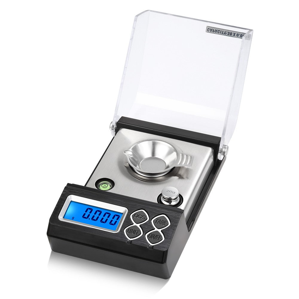 High Precision Digital Milligram Scale Electronic Balance Powder Scale Gold Jewelry Carat Scale - 30g/0.001g