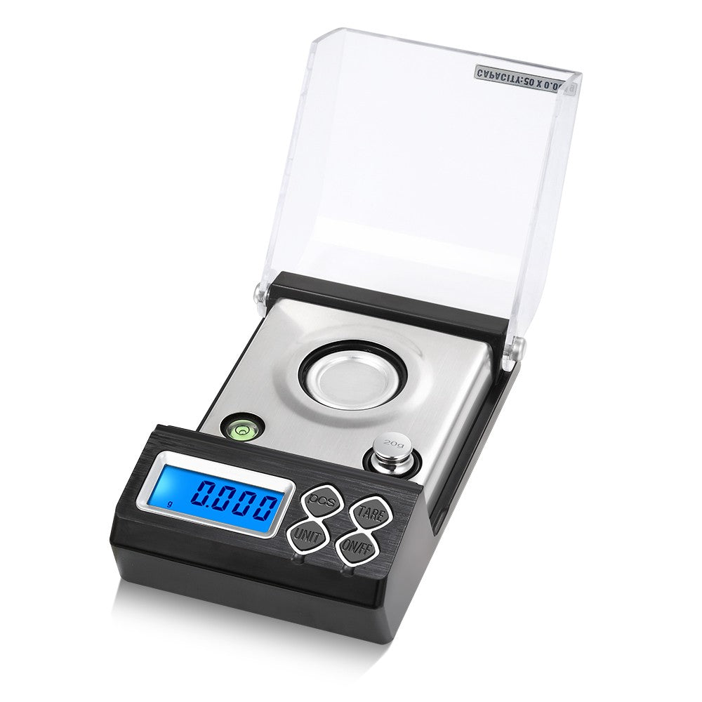 High Precision Digital Milligram Scale Electronic Balance Powder Scale Gold Jewelry Carat Scale - 50g/0.001g
