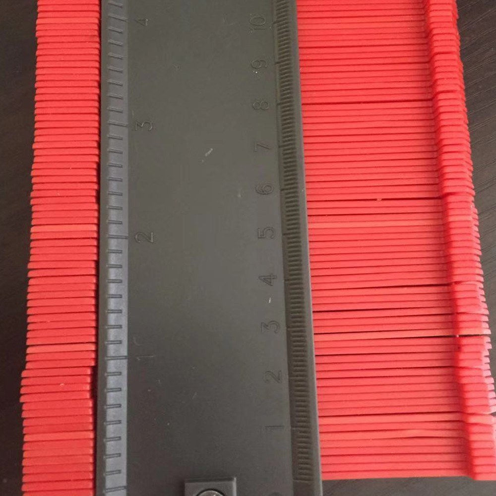 Contour Gauge Duplicator Profile Gauge Tiling Wood Measure Ruler Tools Laminate Tiles Edge Shaping - Black/Blue