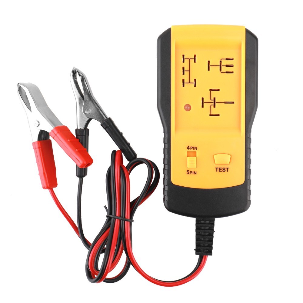 Universal 12V Automotive Relay Tester Relay Car Battery Detector Tool - Yellow
