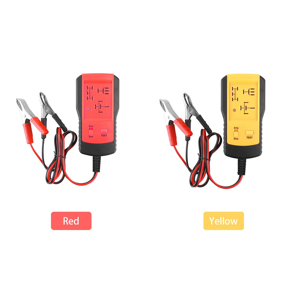 Universal 12V Automotive Relay Tester Relay Car Battery Detector Tool - Yellow