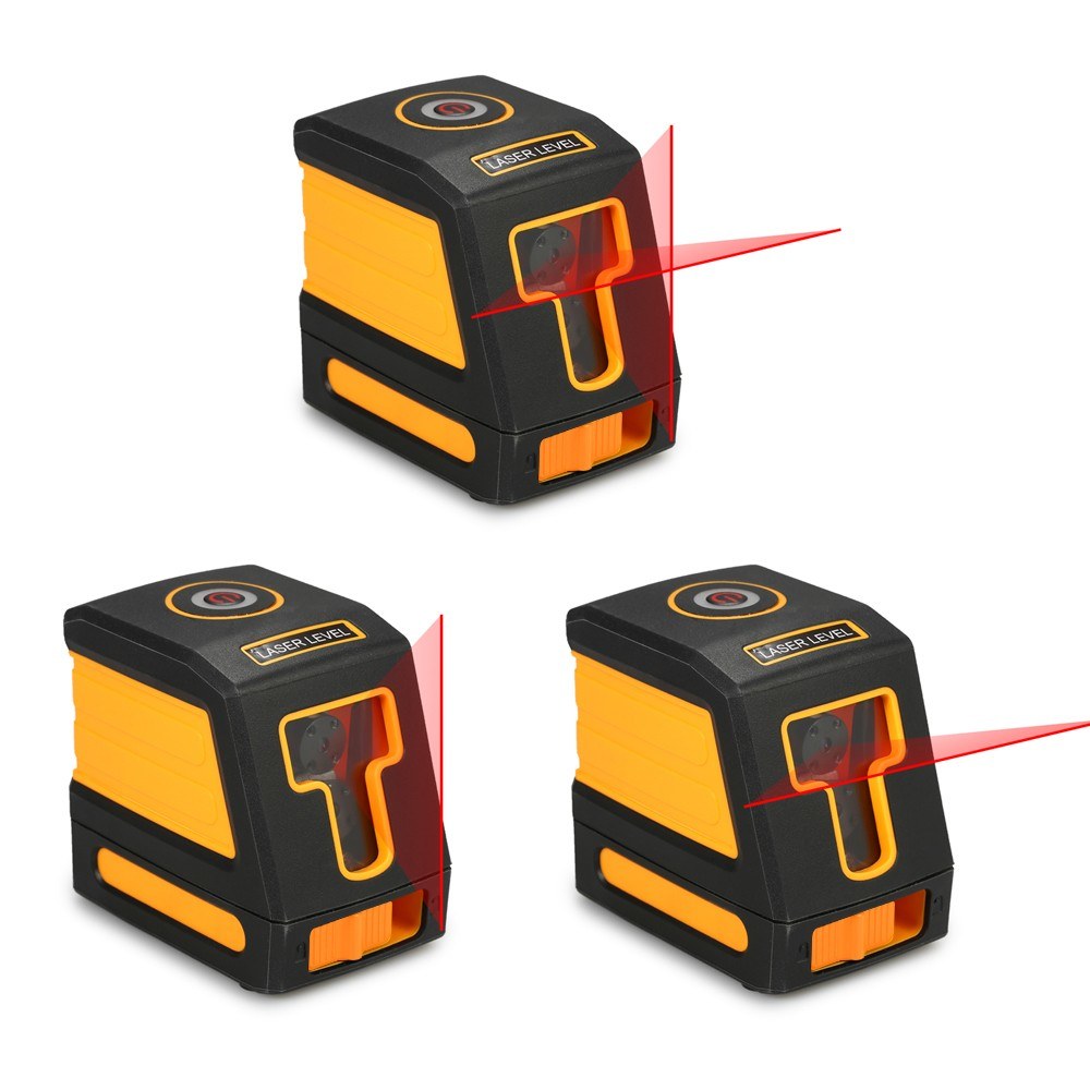 Laser Level Professional Cross Line Leveling with Selectable Laser Lines and Vertical Beam Spread - With Bracket