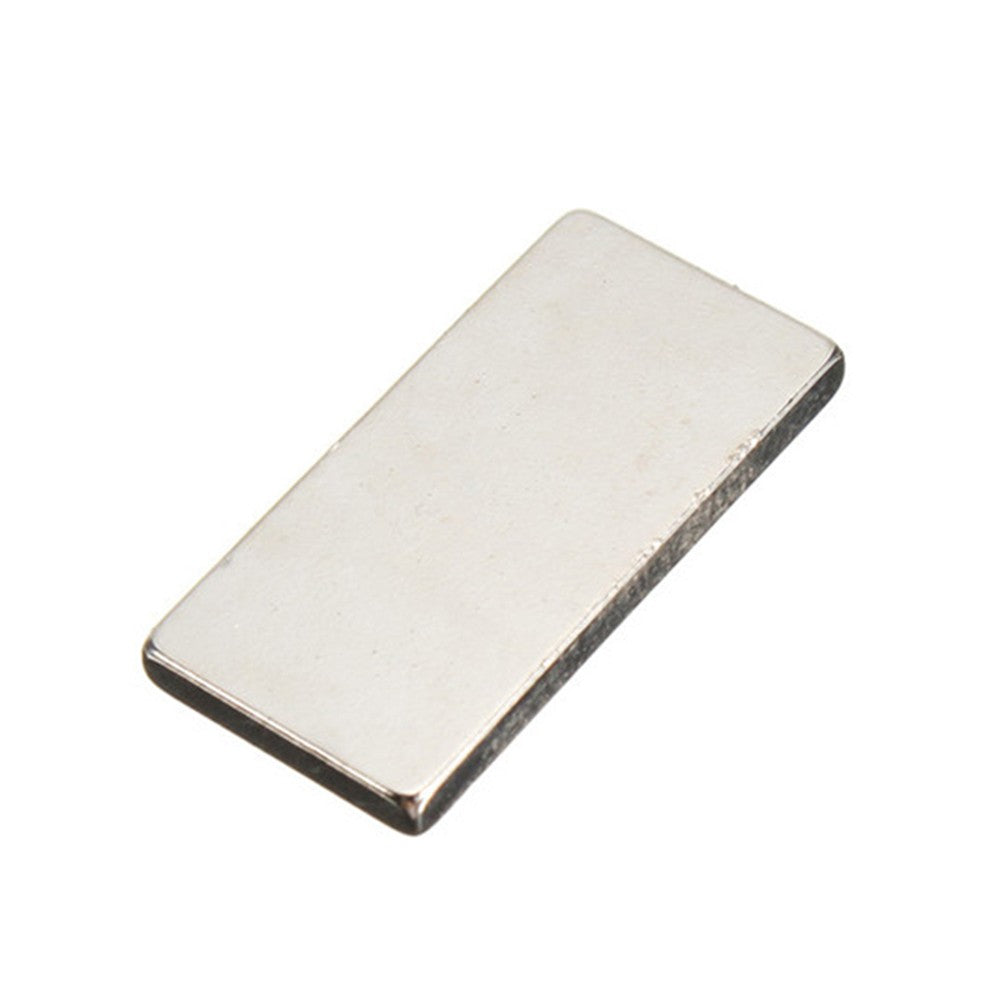 N50 10Pcs Neodymium Block Magnet 20x10x2mm Silver Super Strong Magnets - 10Pcs